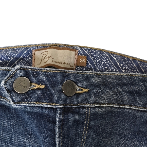 PAIGE Santa Monica Cropped Jeans Sz 25 - Picture 4 of 6